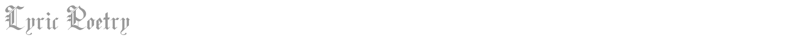 Lyric Poetry font preview